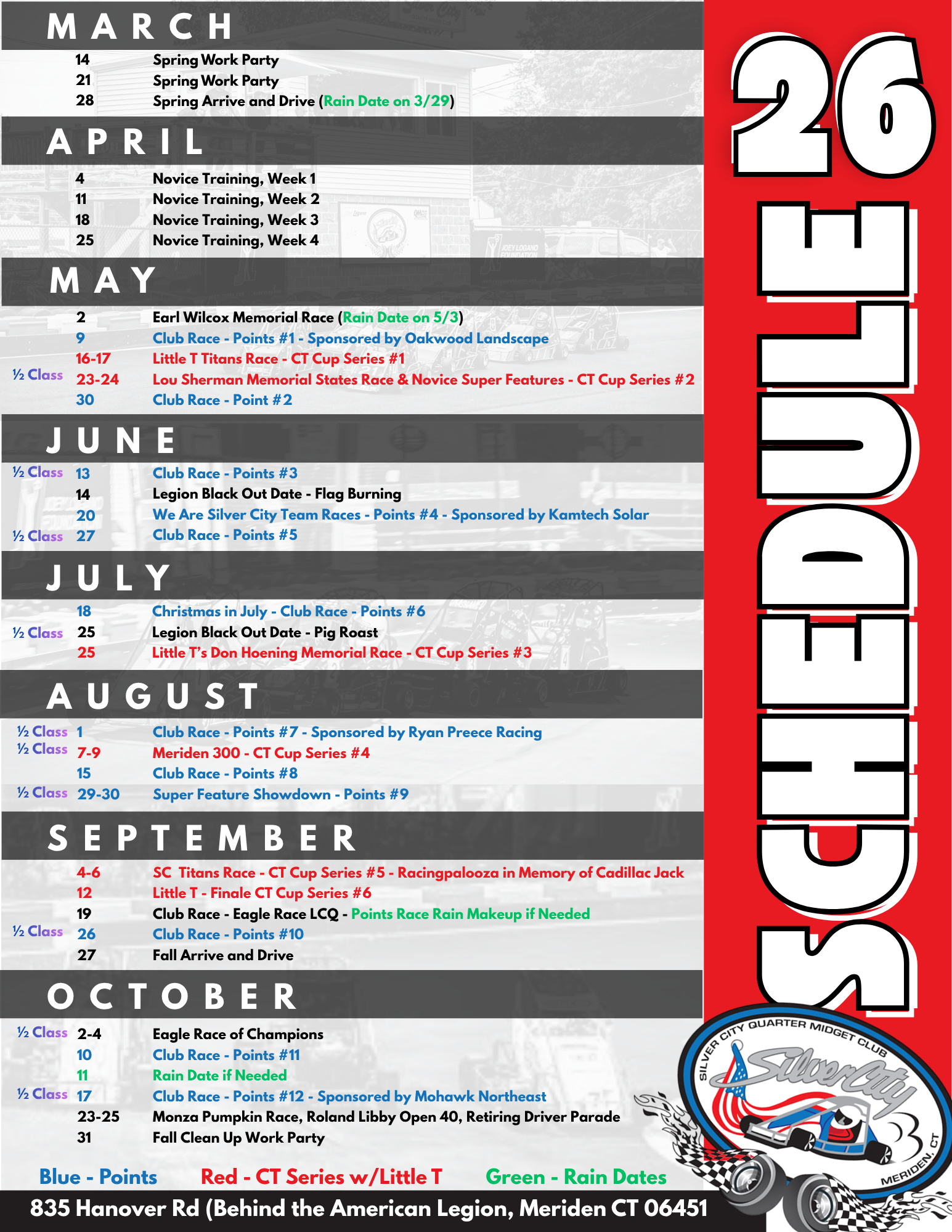 2026 Silver City Schedule